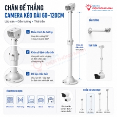 Chân đế camera thẳng kéo dài 60-120cm