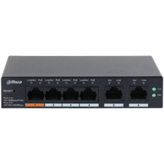 Switch PoE DAHUA DH-CS4006-4ET-60 (Cloud, 4 PoE, 2 uplink, 60W)