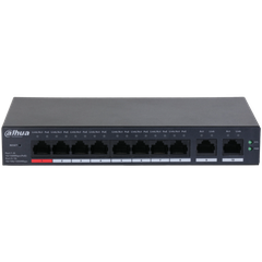 Switch PoE DAHUA DH-CS4010-8ET-110 (Cloud, 8 PoE, 2 uplink Giga, 110W)