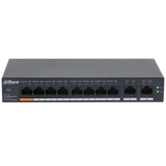 Switch PoE DAHUA DH-CS4010-8ET-60 (Cloud, 8 PoE, 2 uplink Giga, 60W)