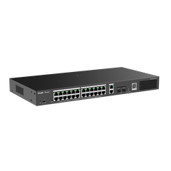 Switch PoE Ruijie RG-ES228GS-P (24 PoE Gigabit, 2 uplink Gigabit, 2 SFP, 370W)