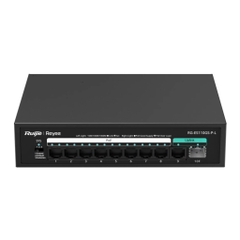 Switch PoE Ruijie RG-ES110GS-P-L (8 PoE Gigabit, 1 uplink Gigabit, 1 SFP, 120W)