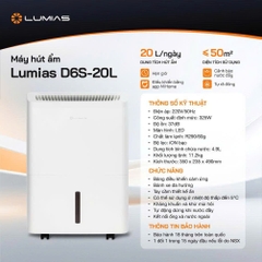 Máy hút ẩm Lumias D6S-20L (20 lít/ngày)