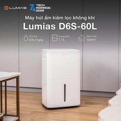Máy hút ẩm kiêm lọc không khí Lumias D6S-60L (60 lít/ngày)