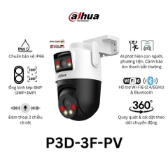 Camera DAHUA DH-P3D-3F-PV (Wifi quay quét 2 mắt x 3MP, báo động)