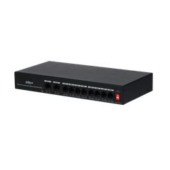 Switch PoE DAHUA DH-PFS3010-8ET-65 (8 PoE, 2 uplink, 65W)