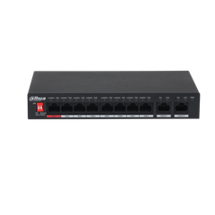 Switch PoE DAHUA DH-PFS3010-8ET-96 (8 PoE, 2 uplink, 96W)