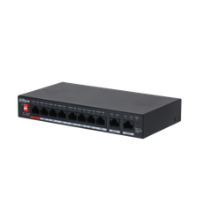 Switch PoE DAHUA DH-PFS3010-8GT-96 (8 PoE Gigabit, 2 uplink Gigabit, 96W)