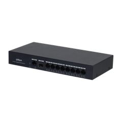 Switch PoE DAHUA DH-PFS3110-8GT-65 (8 PoE Gigabit, 1 uplink Gigabit, 1 SFP, 65W)