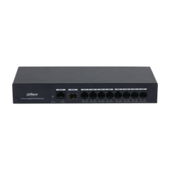 Switch PoE DAHUA DH-PFS3110-8GT-65 (8 PoE Gigabit, 1 uplink Gigabit, 1 SFP, 65W)