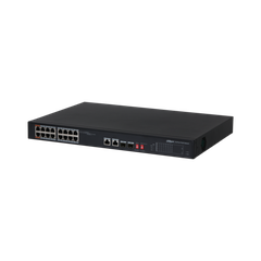 Switch PoE DAHUA DH-PFS3218-16ET-135 (16 PoE, 2 uplink Gigabit hoặc 2 SFP, 135W)