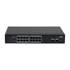 Switch PoE DAHUA DH-PFS3218-16GT-135 (16 PoE Gigabit, 2 uplink Gigabit hoặc 2 SFP, 135W)