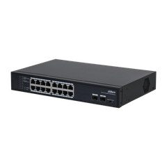 Switch PoE DAHUA DH-PFS3218-16GT-135 (16 PoE Gigabit, 2 uplink Gigabit hoặc 2 SFP, 135W)