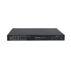 Switch PoE DAHUA DH-PFS3220-16GT-190 (16 PoE Gigabit, 2 uplink Gigabit, 2 SFP, 190W)