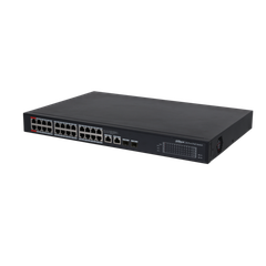 Switch PoE DAHUA DH-PFS3228-24GT-360 (24 PoE Gigabit, 2 uplink Gigabit, 2 SFP, 240W)