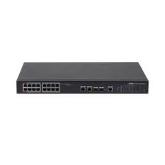 Switch PoE DAHUA DH-PFS4218-16ET-190 (16 PoE, 2 uplink Gigabit hoặc 2 SFP, 190W)
