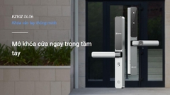 Khóa cửa điện tử EZVIZ DL06 (APP, Vân tay, mật mã, thẻ từ, chìa cơ)