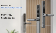 Khóa cửa điện tử EZVIZ DL06 Pro (APP, Vân tay 2 mặt, mật mã, thẻ từ, chìa cơ)
