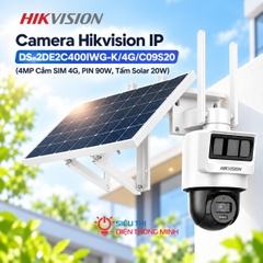 Camera Hikvision IP DS-2DE2C400IWG-K/4G/C09S20 (4MP Cắm SIM 4G, PIN 90W, Tấm Solar 20W)