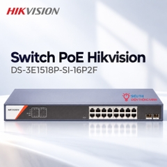 Switch PoE Hikvision DS-3E1518P-SI-16P2F (16 PoE Gigabit, 2 SFP, 230W)