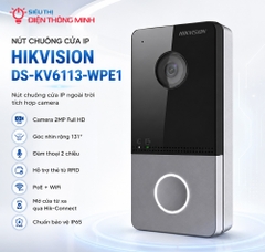 Nút nhấn Camera chuông hình Hikvision DS-KV6113-WPE1 (PoE, Wifi)
