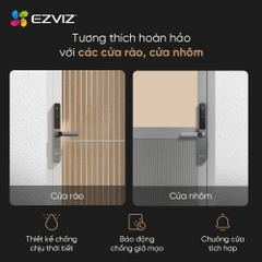 Khóa cửa điện tử EZVIZ DL06 Pro (APP, Vân tay 2 mặt, mật mã, thẻ từ, chìa cơ)