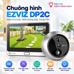 Chuông hình EZVIZ DP2C (Màn 4.3 inch, Wifi không dây, Dùng PIN) - BH 6 tháng