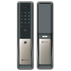 Khóa cửa điện tử SOLITY GP-6000BAK (khuôn mặt, vân tay, mã số, thẻ từ, chìa cơ, smartphone)