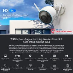 Camera EZVIZ H3 3K (Wifi Thân 5MP, đêm có màu)