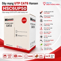 Dây mạng UTP CAT6 Hansen HSC6UP50 đồng