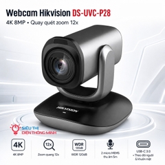 Webcam Hikvision DS-UVC-P28 cho phòng họp trực tuyến (4K 8MP, quay quét zoom 12x)