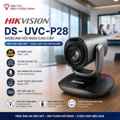 Webcam Hikvision DS-UVC-P28 cho phòng họp trực tuyến (4K 8MP, quay quét zoom 12x)