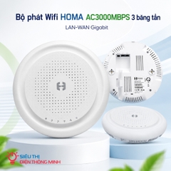 Bộ phát Wifi HOMA AC3000MBPS 3 băng tần (LAN-WAN Gigabit)