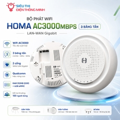 Bộ phát Wifi HOMA AC3000MBPS 3 băng tần (LAN-WAN Gigabit)