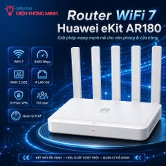 Modem Router Wifi cân bằng tải Huawei eKit AR180 (Wifi 7, 3600Mbps, WAN 2.5GE, 4 LAN GE, 100 user)
