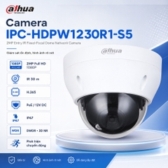 Camera DAHUA DH-IPC-HDPW1230R1-S5 (Dome 2MP)