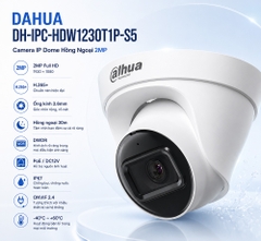 Camera DAHUA DH-IPC-HDW1230T1-S5 (Dome 2MP, PoE, IP67)