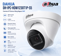 Camera DAHUA DH-IPC-HDW1230T1-S5 (Dome 2MP, PoE, IP67)