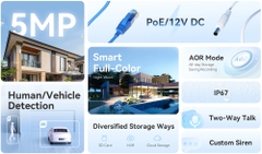 Camera IMOU IPC-PS3EP-5M0 (Thân 5MP, PoE, Loa Mic)