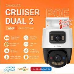 Camera IMOU IPC-PS70FP-6M0 (Quay quét 2 mắt x 3MP, PoE, Loa Mic)