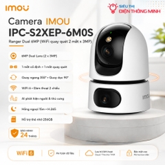 Camera IMOU IPC-S2XEP-6M0S Ranger Dual 6MP (Wifi quay quét 2 mắt x 3MP)