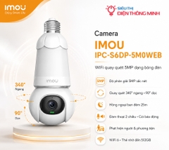 Camera IMOU IPC-S6DP-5M0WEB (Wifi quay quét 5MP dạng bóng đèn)