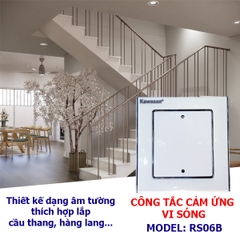 Công tắc cảm ứng gắn tường vi sóng Kawa KW-RS06B