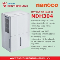 Máy hút ẩm Nanoco NDH304 (30L/ngày)
