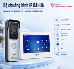 Bộ chuông hình IP DAHUA Màn DHI-VTH2621GW-WP + Nút DHI-VTO2311R-WP