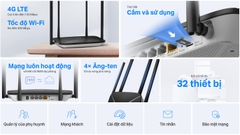 Bộ phát Wifi Mercusys 4G MB115-4G (SIM 4G LTE, 300Mbps, 4 ăn ten)