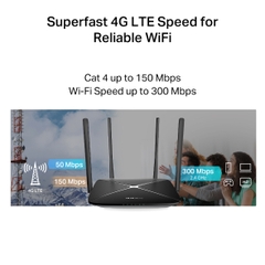 Bộ phát Wifi Mercusys 4G MB115-4G (SIM 4G LTE, 300Mbps, 4 ăn ten)