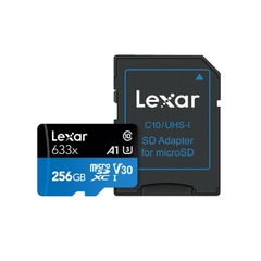 Thẻ nhớ MicroSD LEXAR 256 GB Blue Plus micro SDXC UHS-I Card 3.0 chính Hãng