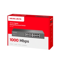 Switch chia mạng Mercusys MS116GS (16 cổng Gigabit, vỏ sắt)
