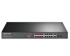 Switch PoE Mercusys MS120GP (16 PoE Gigabit, 2 Uplink Gigabit, 2 SFP, 192W)